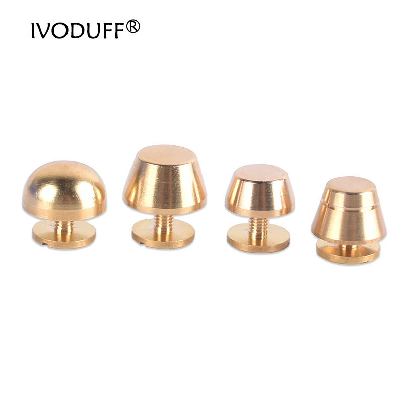 

20x Solid Brass Handbag Feet Nailheads Stud Screwback Bucket Shape Rivets Leather Craft DIY Bag Wallet Handbag Decoration