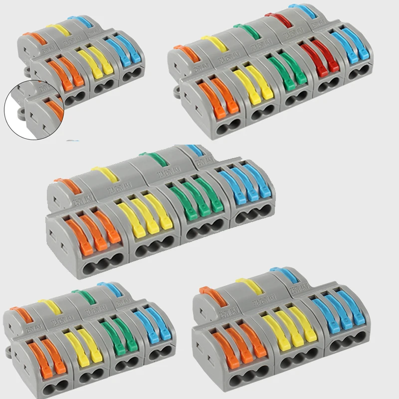 

FD-12 13 Electric Splitter Cable Fast Pin Splicing Docking Wire Connector Led Lighting Push-in Conductor Terminal Block Conector