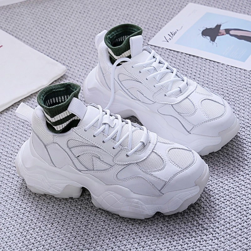 ladies white designer trainers