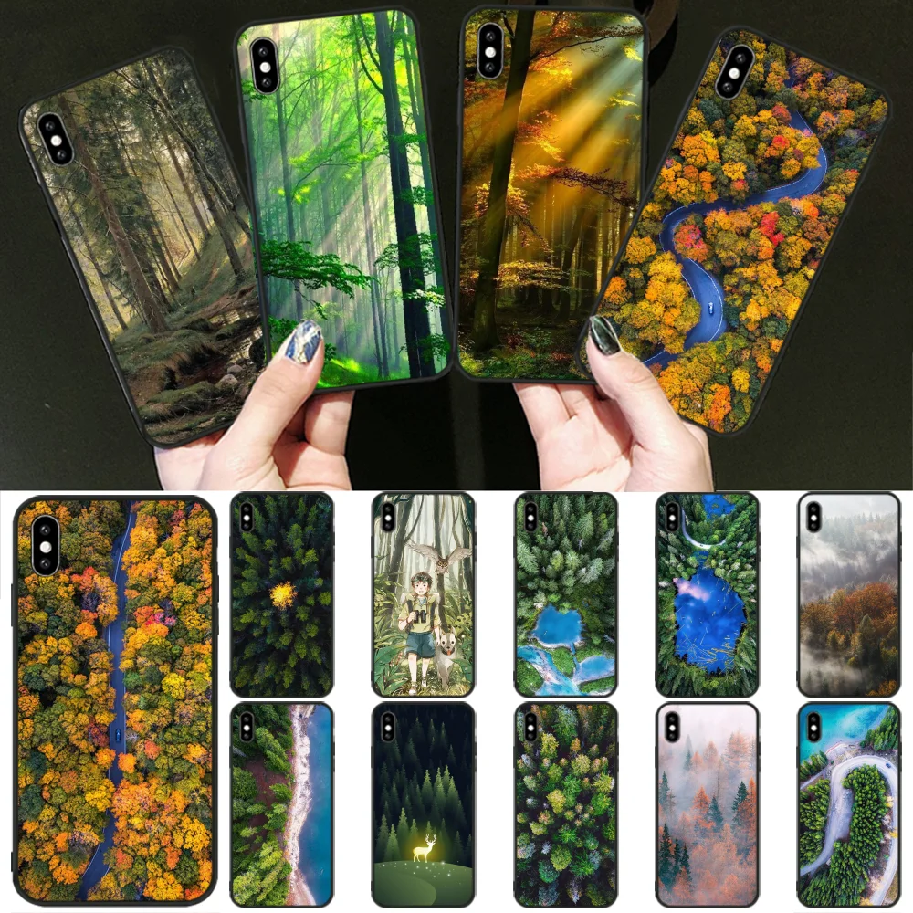 BaweiTE Beautiful scenery forest Customer High Quality Phone Case for iPhone 11 pro XS MAX 8 7 6 6S Plus X 5 5S SE XR cover | Мобильные