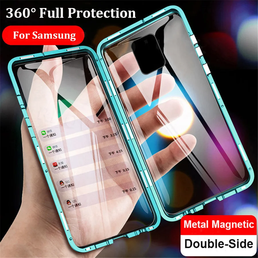 Защитные магнитные Чехлы 360 для Samsung Galaxy A11 A31 A21 A41 A51 A71 A81 A91 A80 A10 M30 A02S A7 A8 A22 2018 A60