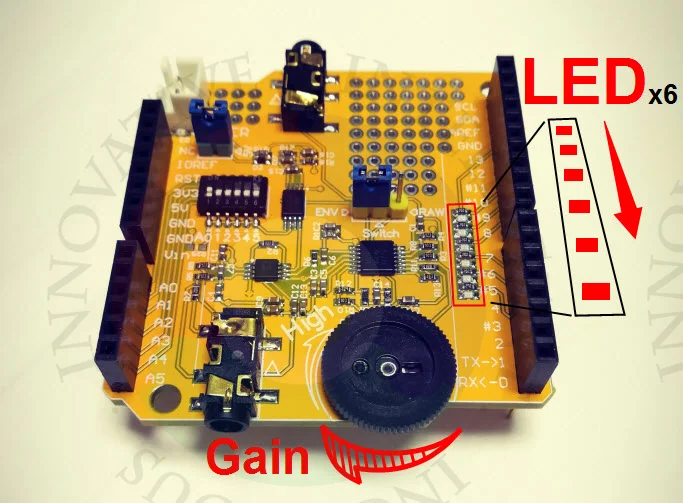Transdutor do sensor de emg, myoware compatível