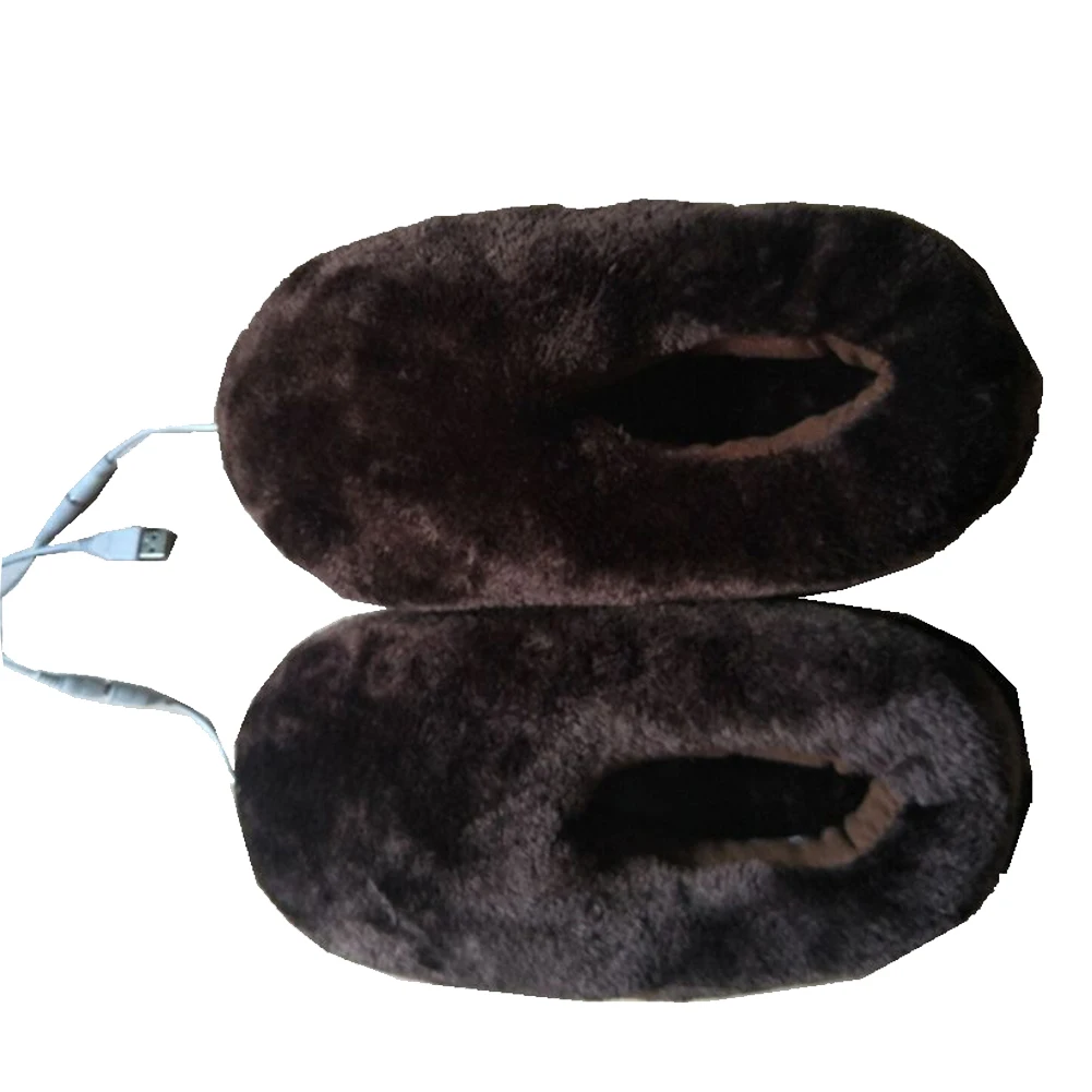 Практичная домашняя обувь с подогревом, электрическая нагретая тапочка, USB, мягкая портативная зимняя грелка для ног, надежная подушечка, подарок для холодной помощи