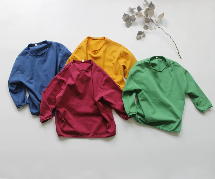 

2019 Autumn Toddler Kids Girls Boys T-shirts Korean Casual Children Clothings Kids Clothes