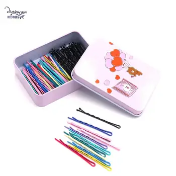 

Dvacaman Bulk Wholesale Girl INS Simple Long Hair Clip 150PCS/200PCS/Box Colorful Metal Barrettes Pins Hair Accessories Hairwear