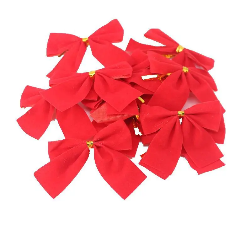 

12Pcs Christmas decorations, Christmas tree bow pendants, bow decorations 5C * 6M bows