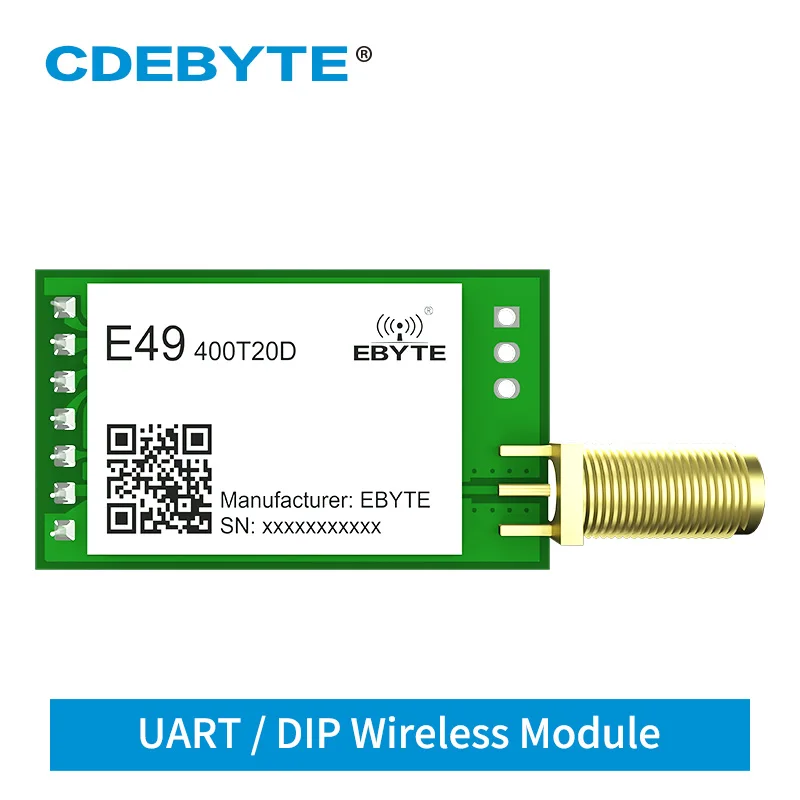 433 МГц 20dBm UART беспроводной модуль ISM DIP антенна SMA E49-400T20D CDEBYTE GFSK 1 0 км низкая