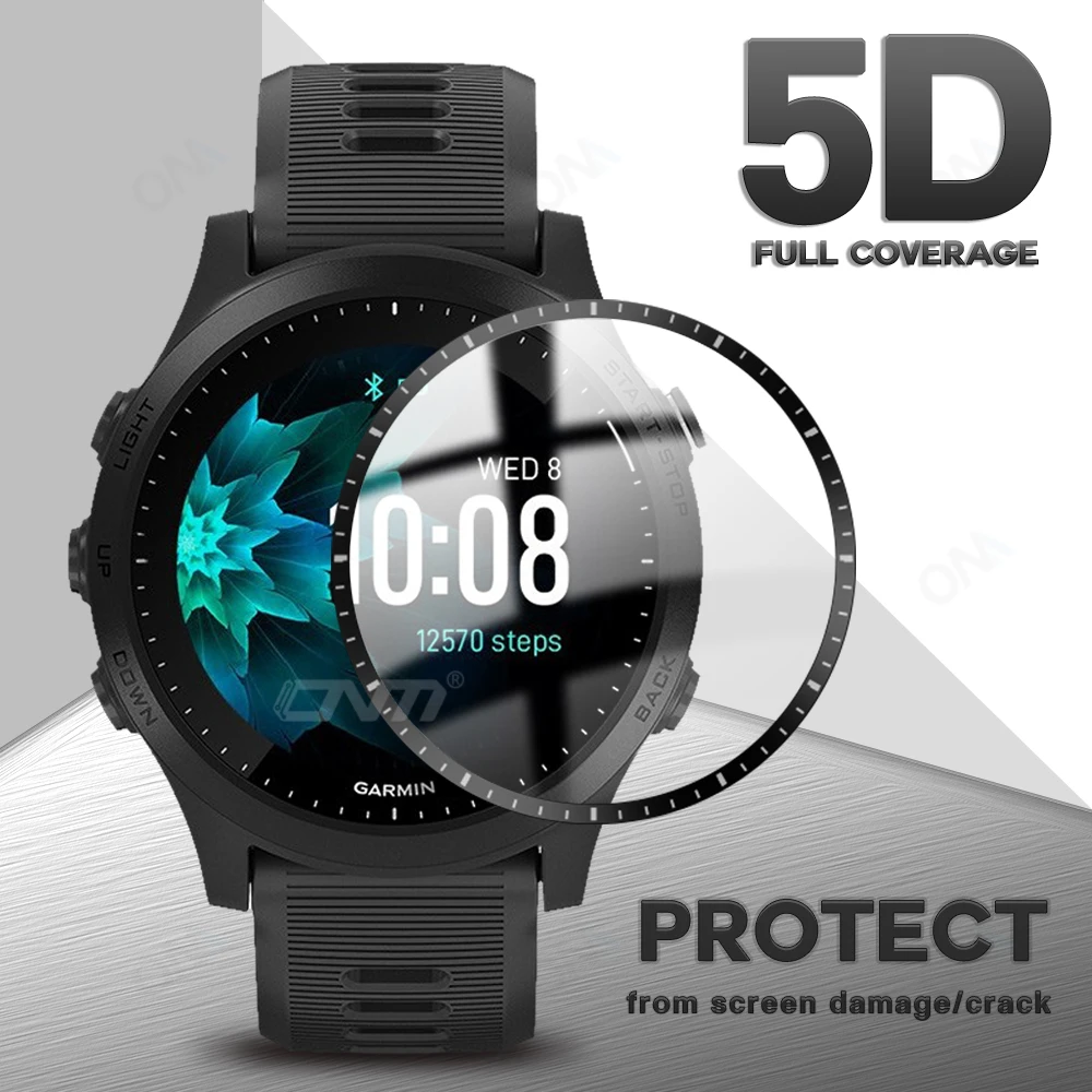 5D Screen Protector Film For Garmin Forerunner 945 Smart Watch Soft  Protective Cover for Garmin F945 F 945 (Not Glass)