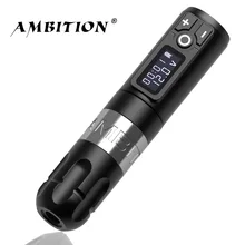 L'ambition Soldat Sans Fil Stylo De Tatouage Machine Batterie avec Portable Puissance Moteur Brushless Affichage LED Numérique POUR L'art Corporel