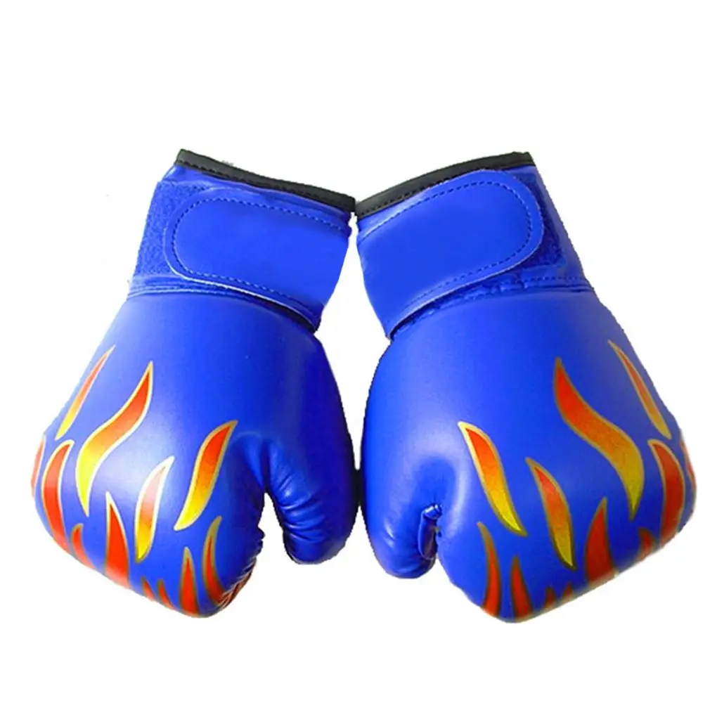 1 pár děti box rukavice děti boxovací sparing PU nastavitelný bilanční rok fitness mitts cvičit bít rukavice  modrá