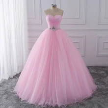 Розовое Бальное платье Бальные платья vestidos de festa longo 15 anos милые 16 платья дебютантные платья для роста