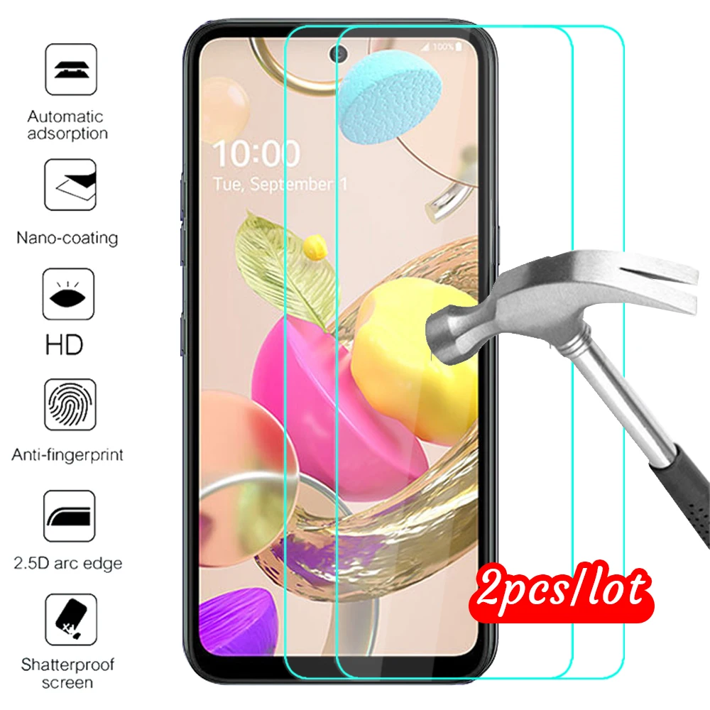 2pcs full cover for lg k42 tempered glass k 42 42k screen protector lgk42 protect sklo films | Мобильные телефоны и