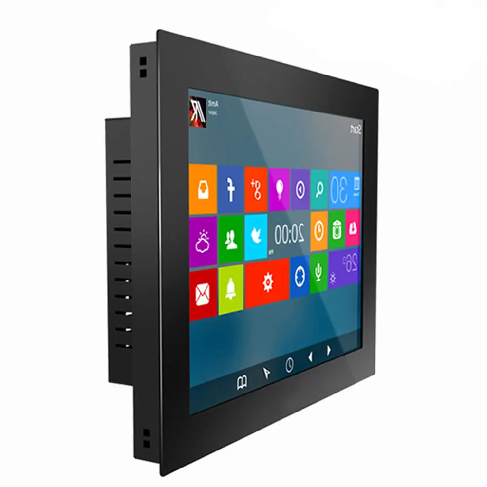 US $301.76 19 Inch Embedded Industrial Computer All In One PC Resistance Touch Screen BulitIn Wifi Buckles Mounting Core J1900 Tablet