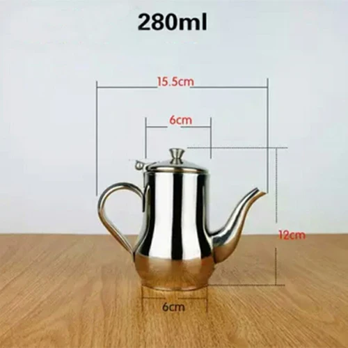 280ml 280/450/630/850 мл Нержавеющая сталь оливковое масло бутылка для масла уксуса масла графинчик соевый диспенсер для соусов, Герметичная Кружка Стекло бутылки уксус - Цвет: 280ml