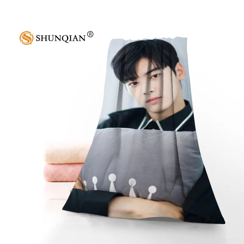 Новые Пользовательские Astro Cha EunWoo полотенца с принтом хлопок лицо банное полотенце из микрофибры Ткань Душ Полотенца s Размер 35 x75cm 70x140 см - Цвет: 7