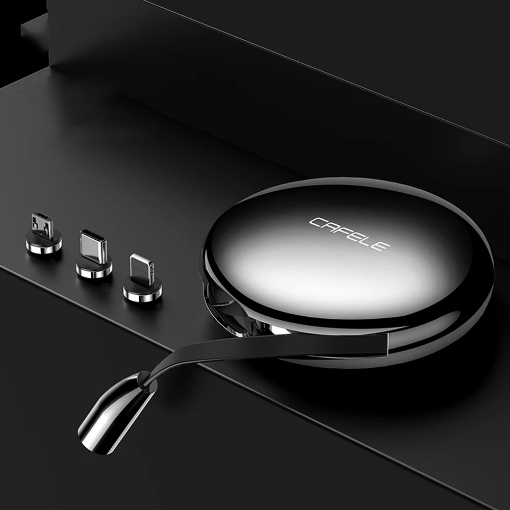 Cafele 3A Micro usb type C светодиодный индикатор быстрой зарядки Магнитный кабель для передачи данных для huawei P30 Pro mate 30 5G Xiaomi Mi9 5G Redmi K20