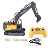 2.4G Double E E568 RC Truck 1/16 3In1 Alloy RC Simulation Excavator 12CH Remote Control Big Engineer Vehicle Kids Christmas Toys 3