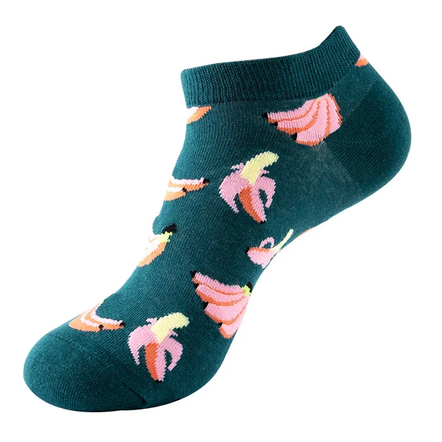 20 Colors New Fruit Short Socks Men and Women Spring and Summer Thin Boat Socks Trend Pineapple Apple Sushi Avocado Watermelon C47