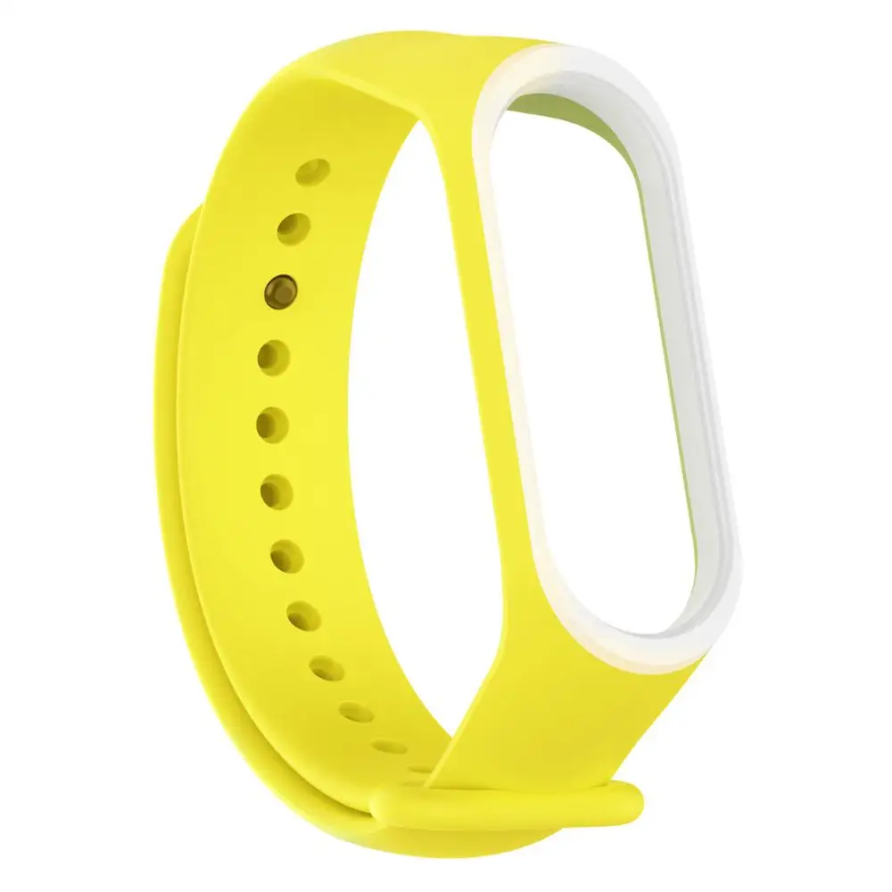 07 Цветной яркий сменный ремешок на запястье для Xiaomi mi Band 4 3 Watch Band двойной разноцветный браслет TPU подходит для Xiao mi Bracelet 3 4 - Цвет: 07