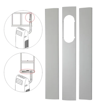

New Plate Exhaust Hose Tube Connector 190cm Adjustable Window Slide Kit 3Pcs For Portable Air Conditioner Accessories