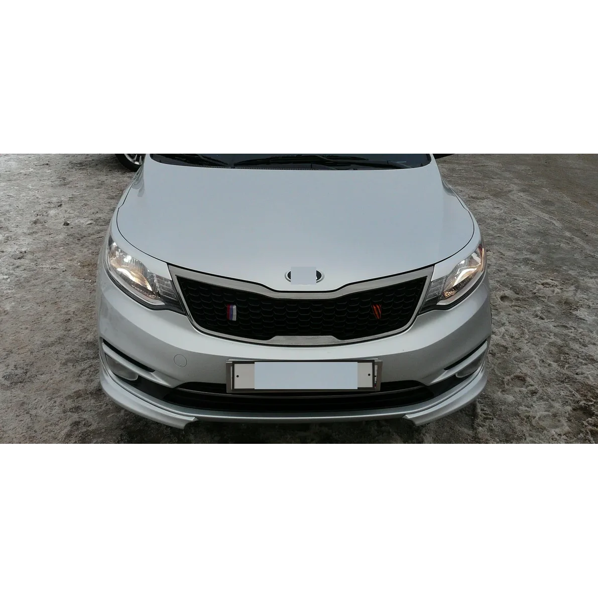 Для кия киа рио III накладки на фары ресницы реснички брови фонари свет пластик 2011