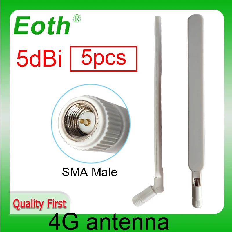 Eoth 5 шт. 4G lte Антенна 5dbi SMA Штекерный разъем антенна маршрутизатор внешний