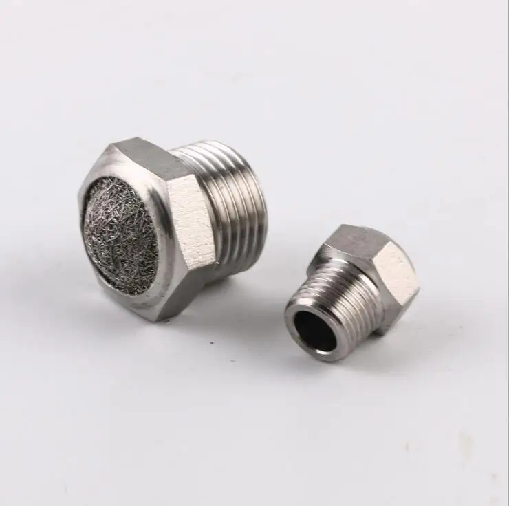 Пневматический M5 M6 1/" 1/4" 3/" 1/2" 3/" BSP из нержавеющей стали 304 воздушный компрессор глушитель