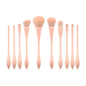 

10pcs professional makeup products pink powder foundation blush brush eyeshadow eyeliner lip cosmetic beauty tools drop shipping
