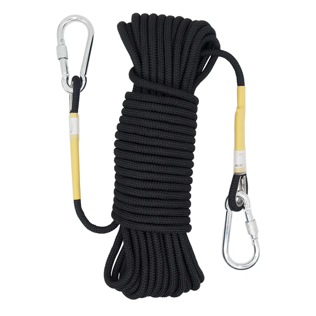Bonesafe Static Rope with Two Carabiners 32FT/64FT Low Stretch Utility Rope for Rescue Work Caving Hiking & Climbing Fixed Lines Bonesafe Static Rope with Two Carabiners 32FT/64FT Low Stretch Utility Rope for Rescue Work Caving Hiking & Climbing Fixed Lines