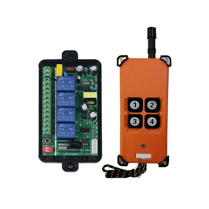 

3000M universal 4CH 110v 120v 220v RF wireless remote control system Motor / electric door Learning code receiver