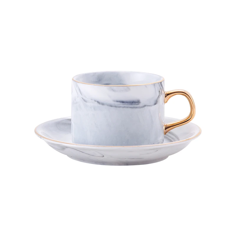 Скандинавский роскошный кофе чайная чашка и блюдце набор высокого качества простая керамическая кофейная чашка Европейский роскошный послеобеденный Набор чашек подарок D6D