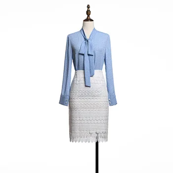 

Summer high quality white chemical lace straight skirt barrel skirt vintage elegant skirt