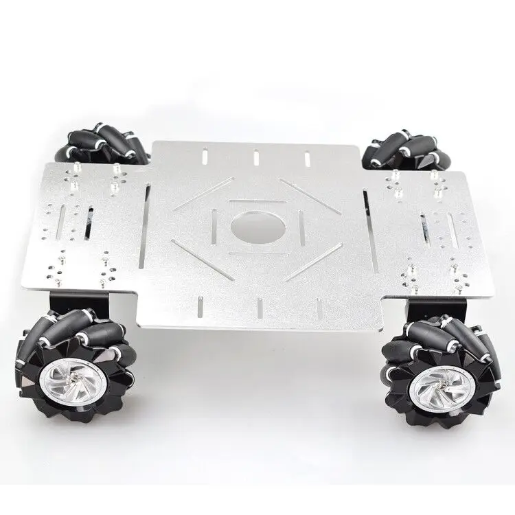 Большой размер 4WD 80 мм Mecanum колеса робот шасси автомобиля комплект с DC 12 В кодер Двигатель Для Arduino Raspberry Pi DIY проект ствол игрушка