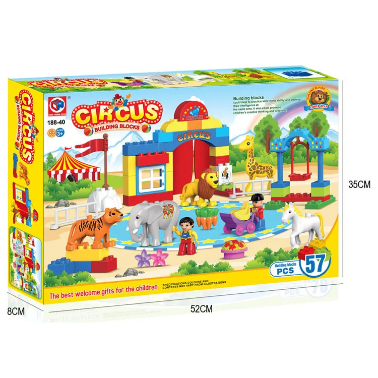 

Circus Performance 57 Block Scene Large Particles Plastic Assembly Toy Building Children ENLIGHTEN Toy