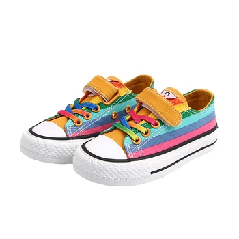 

CNFSNJ new spring summer children's canvas shoes kids retro style boys girls sneakers non-slip wear-resistant shoes 24-37