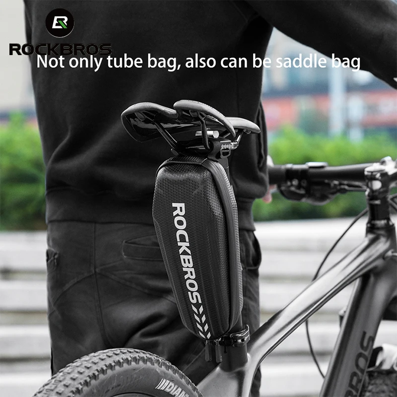 ROCKBROS Водонепроницаемая велосипедная сумка горный Mtb складной дорожный велосипед седельная сумка 1.5л Большая вместительная сумка Трубная сумка Аксессуары для велоспорта