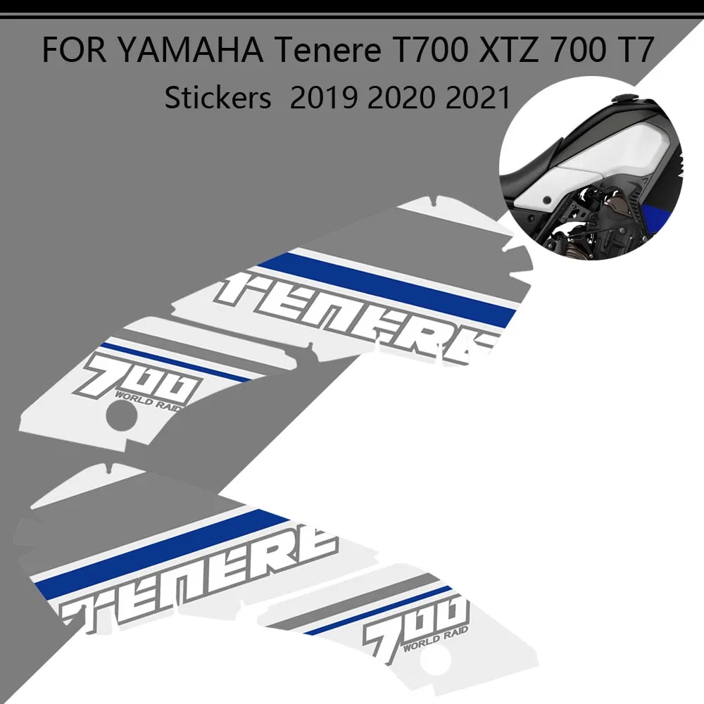 

Motorcycle Fuel Tank Stickers Pad Decal Set Kit Protector Trunk Luggage FOR YAMAHA Tenere T700 XTZ 700 T7 2019 2020 2021