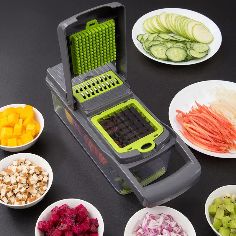 Multifunctional Vegetables Artifact Cut Diced Potato Wire Cutter Grater Household Potato Chips Slice Kitchen Grater