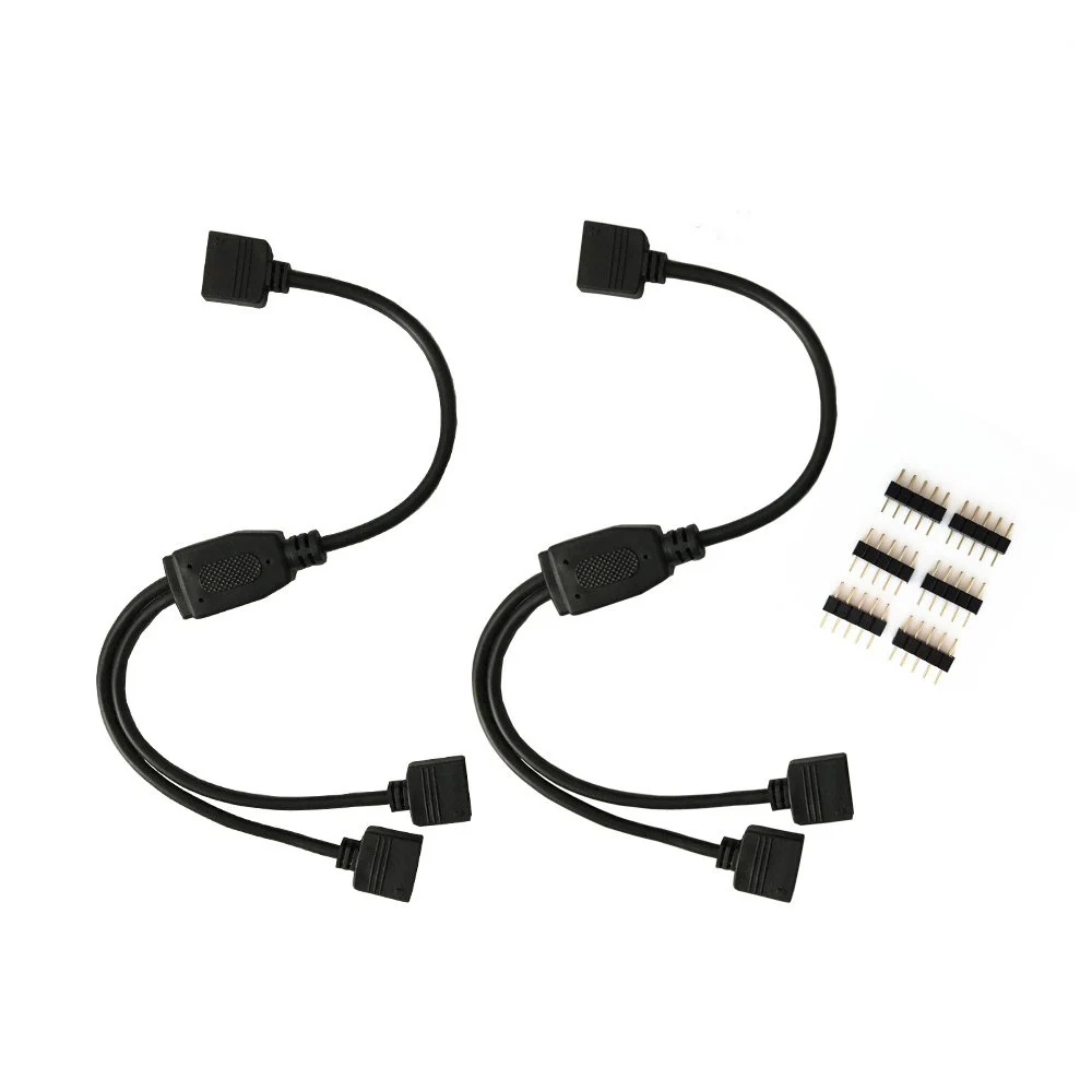 4 Pin RGB Соединительный кабель 1 до 2 3 5 Женский разветвитель соединитель удлинитель