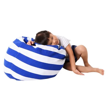 

Canvas Storage Bean Bag Chair For Children Household Plush Toy Storage Bag 16 Inches
