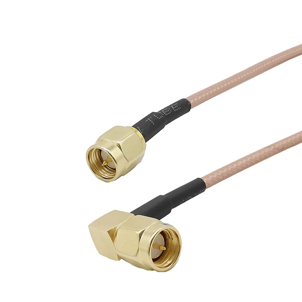 

SMA Male Right Angle to SMA Male Plug Straight Extension RG316 Coaxial Cable Jumper SMA Male Plug RF Cable 7-80CM