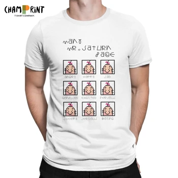 

Many Saturn Face Men T Shirts Earthbound Mother RPG Funny Tees Short Sleeve O Neck T-Shirts Pure Cotton Printed Tops