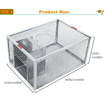 

Household Continuous Mousetrap Large Space Automatic Rat Snake Trap Cage Safe and Harmless High Efficiency Mousetrap