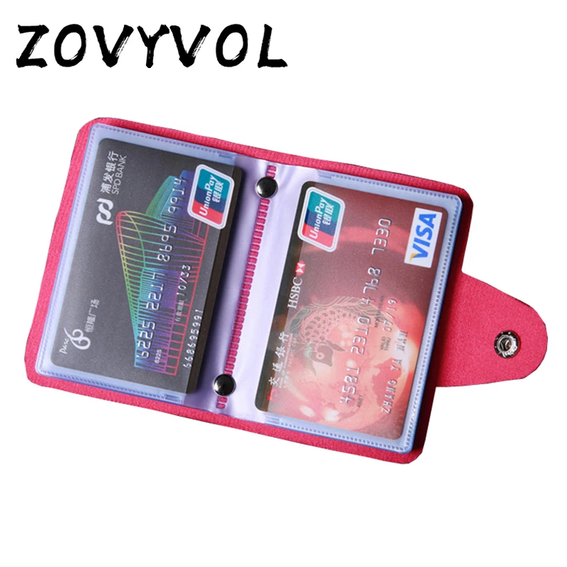 Кошелек ZOVYVOL с 24 отделениями для кредитных карт мужчин и женщин однотонный