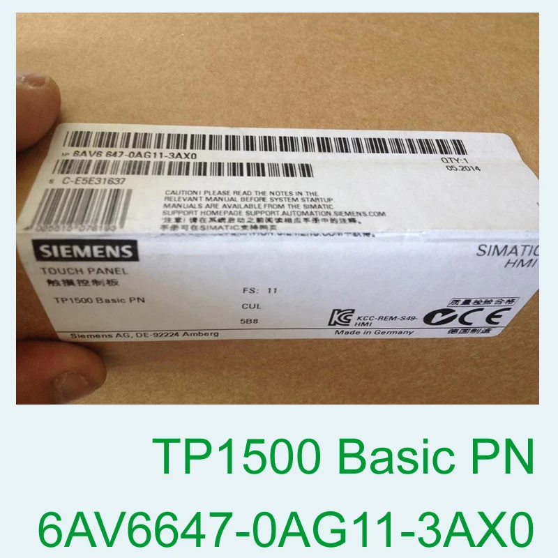 6AV6647-0AG11-3AX0 6AV66470AG113AX0 системы визуализации simatic HMI TP1500 базовый цвет PN, базовая панель новая в коробке