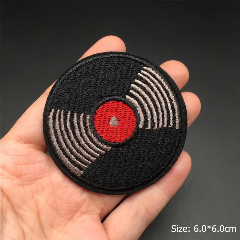 Rock Music Disco DJ Embroidered Punk Iron-On Clothing Patches - Headset & Guitar Design Appliques