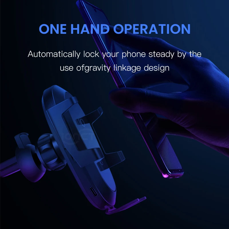 IONCT 10 Вт Быстрое беспроводное автомобильное зарядное устройство для IPhone 11 XS XR X 8 Qi Подставка для зарядки Автомобильный держатель для телефона для samsung S10 S9