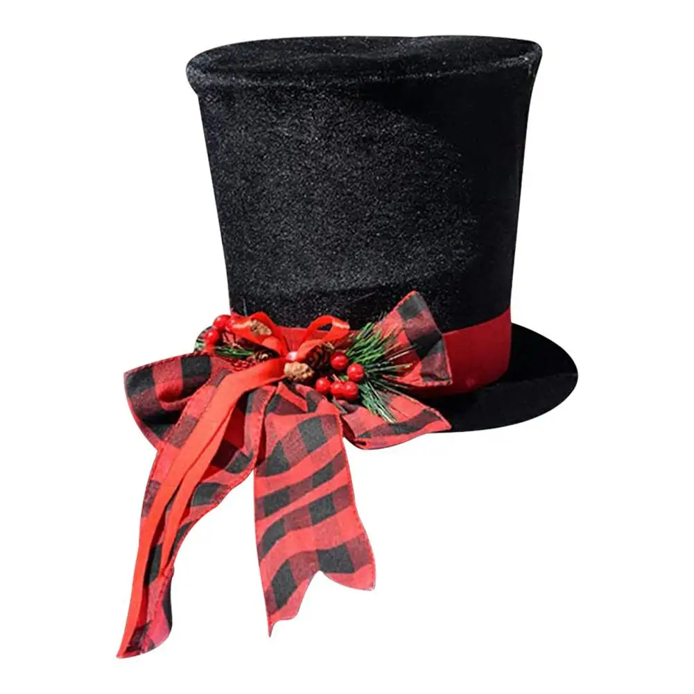 Christmas Tree Topper Hat Black Hat 