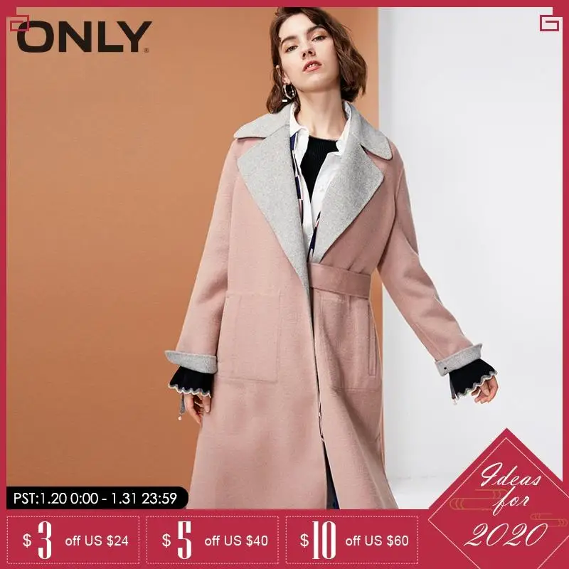 remarkable  ONLY new Women long double-sided lapel Collar coat  11834S536