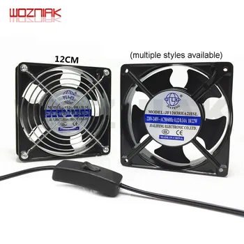 

WOZNIAK Small Industrial Fan 220V Smoking Cooling Fan Exhaust Iron Smoking Fan 12cm Cabinet Cooling Axial Fan